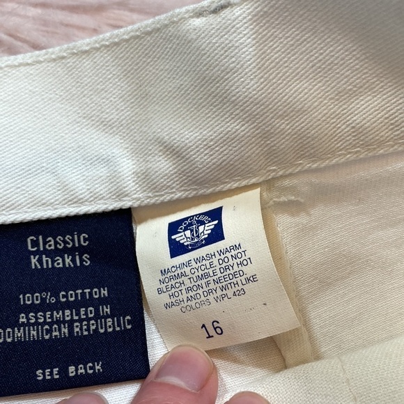 NWT Vintage Dockers Classic Khaki White Shirt sz 16 - Picture 8 of 10